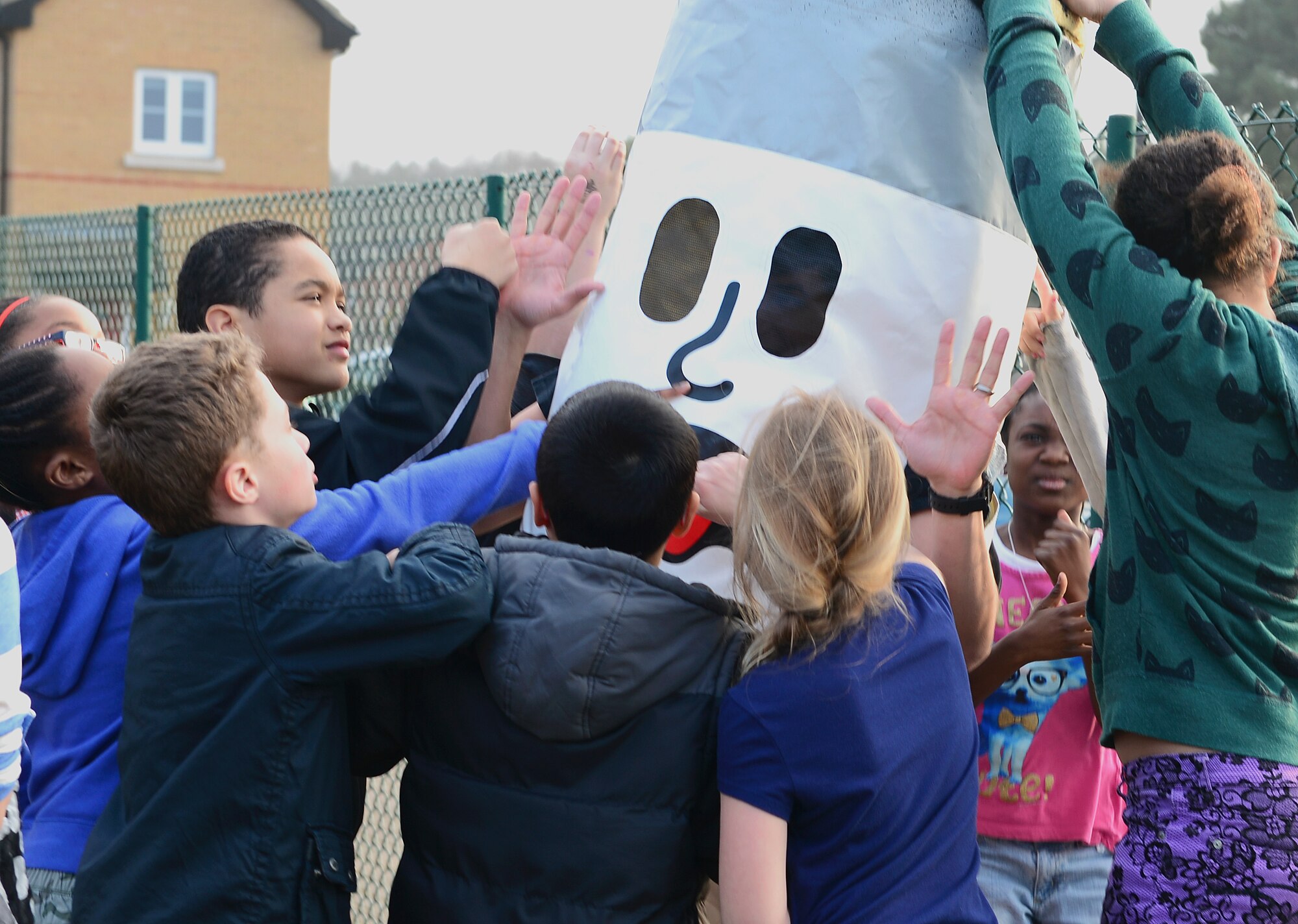 Liberty Wing children kick tobacco’s butt during the “Just Say No” campaign at the youth center at Royal Air Force Lakenheath, England, March 18, 2015. The youth center hosted the campaign to educate and encourage children to be tobacco-free. (U.S. Air Force photo by Airman 1st Class Dawn M. Weber/Released)