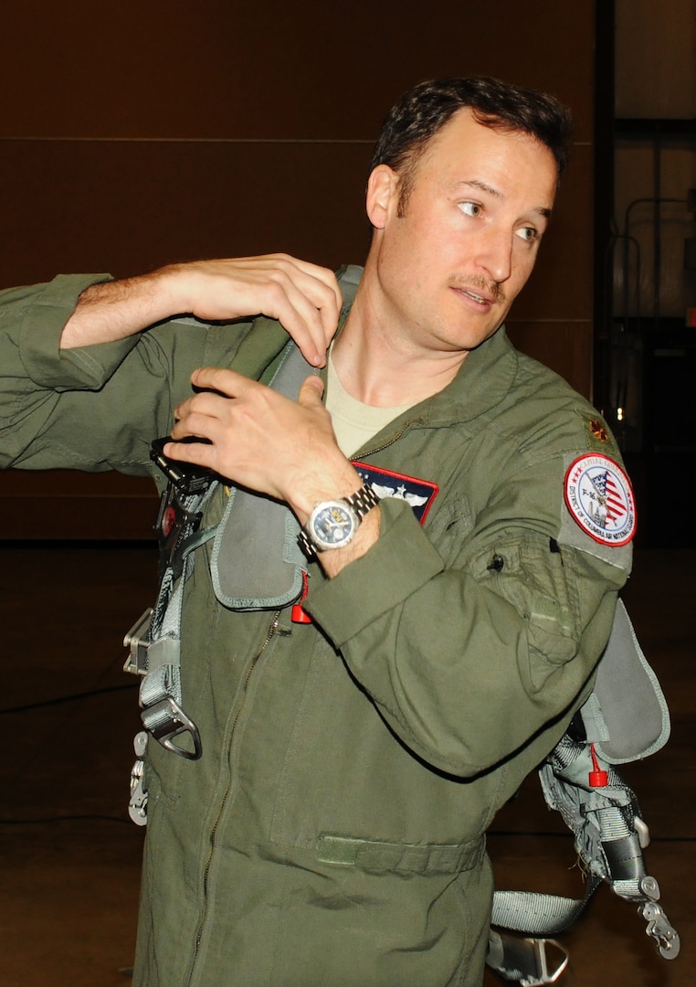 Pilot Maj. Wyck Furcron, with the 121st Fighter Squadron, sprints to the F-16 Fighting Falcon aircraft, quickly donning his flight equipment in response to a real-world red alarm scramble March 14. The 113th Wing’s Aerospace Control Alert Detachment reached a milestone of responding to 5,000 alert events on March 21. The alert unit was created in response to the 9/11 terrorist attacks on the United States on Sept. 11, 2001.