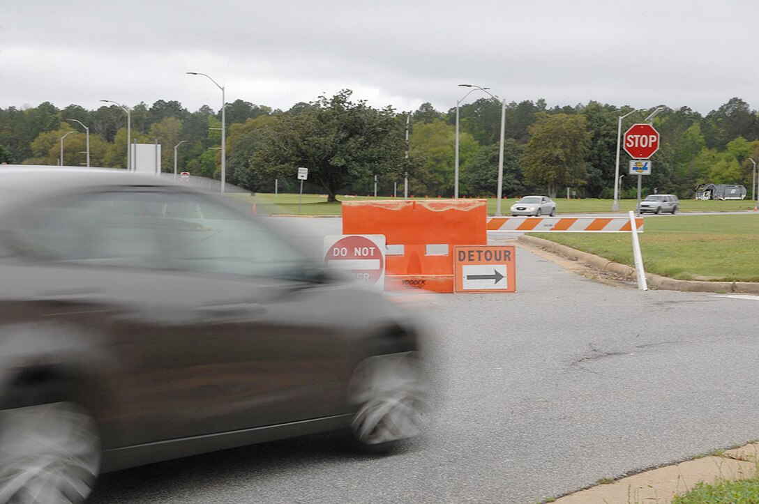 Motorists entering Marine Corps Logistics Base Albany can expect major changes in traffic patterns and potential delays due to the installation of barriers for the next 30 days. 