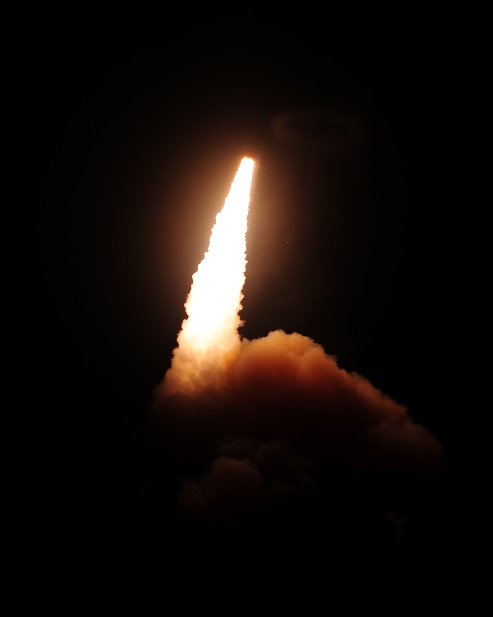An unarmed Minuteman III intercontinental ballistic missile launches at 3:36 a.m. Pacific Daylight Time, March 23, 2015, at Vandenberg Air Force Base, Calif. The missile was randomly selected from F. E. Warren AFB, Wyo. as a part of the system's operational test and evaluation program, which provides valuable data to evaluators and validates the reliability of the ICBM fleet. (U.S. Air Force photo by Joe Davila)