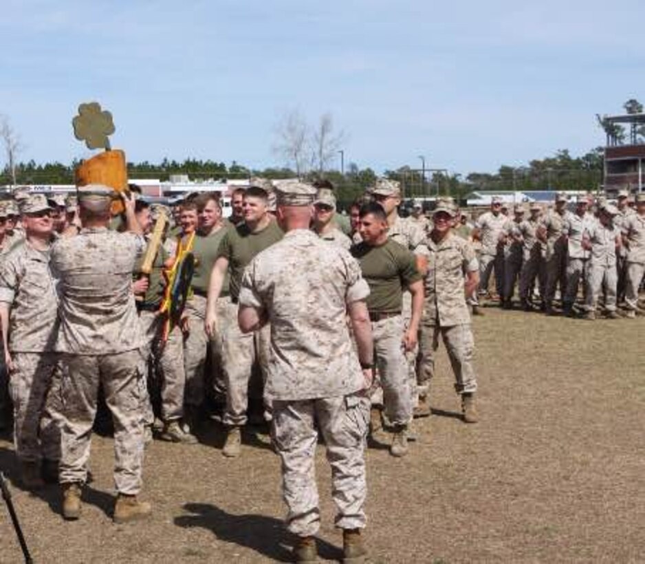 8th ESB wins the annual St. Patrick’s Day Engineer Field Meet, on Ellis Field, aboard Marine Corps Base Camp Lejeune, North Carolina, March 12, 2015.