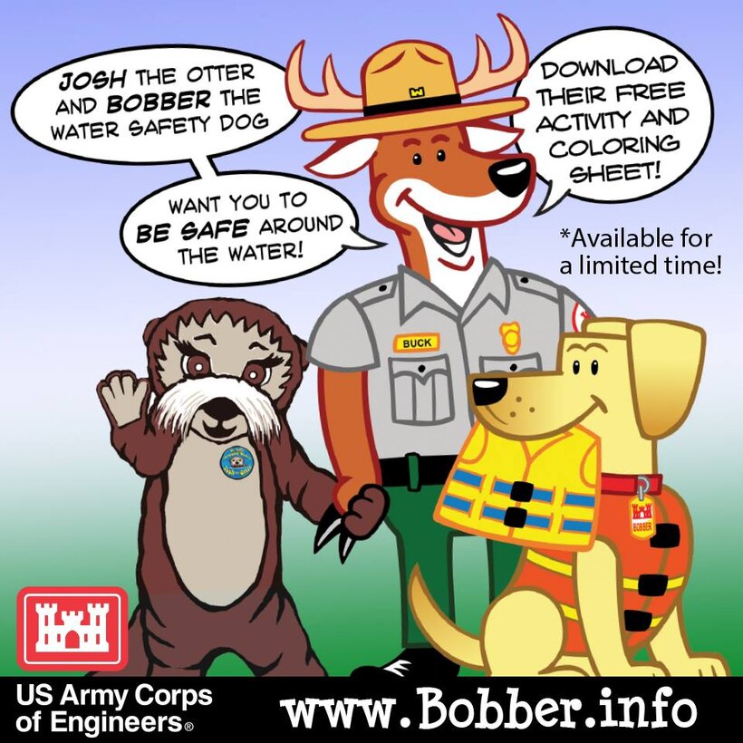 Bobber activity and coloring sheet ad