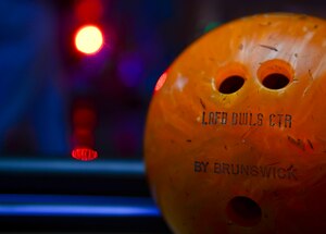 The Langley First Sergeants Council hosted a bowling tournament at Langley Air Force Base, Va., March 20, 2015. The event is held annually to help raise money to assist groups and Service members througout Langley, by assisting families if they may need it.  (U.S. Air Force photo by Senior Airman Kimberly Nagle/Released)