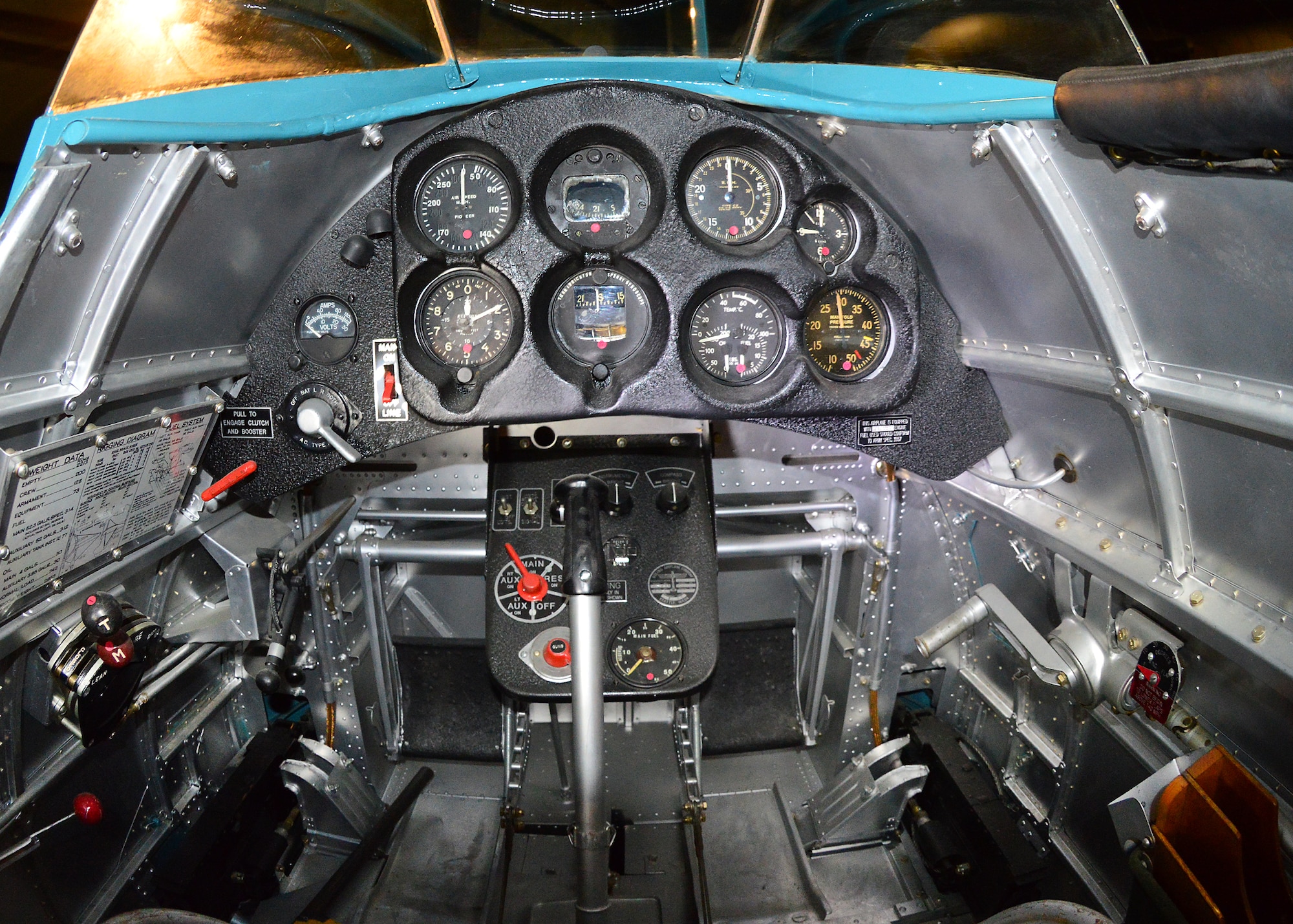 DAYTON, Ohio -- Boeing P-26A cockpit in the Early Years Gallery at the National Museum of the United States Air Force. (U.S. Air Force photo by Ken LaRock)
