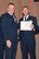 U.S. Air Force Col. Bruce Cox, 307th Bomb Wing commander, congratulates Senior Master Sgt. Kenneth Atchison Jr. for being selected as the Senior Noncommissioned Officer of the Quarter for the third quarter of 2014 and the Senior Noncommissioned Officer of the year for 2014, March 8, 2015, Barksdale Air Force Base, La. Atchison is assigned to the 307th Maintenance Squadron. (U.S. Air Force photo by Tech. Sgt. Theodore Daigle/Released)