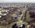 A pair of 113th Wing F-16s patrol the skies over the nation’s capital. The D.C. Air National Guard unit recently marked their 5,000th alert event, a historic first in the nation.
