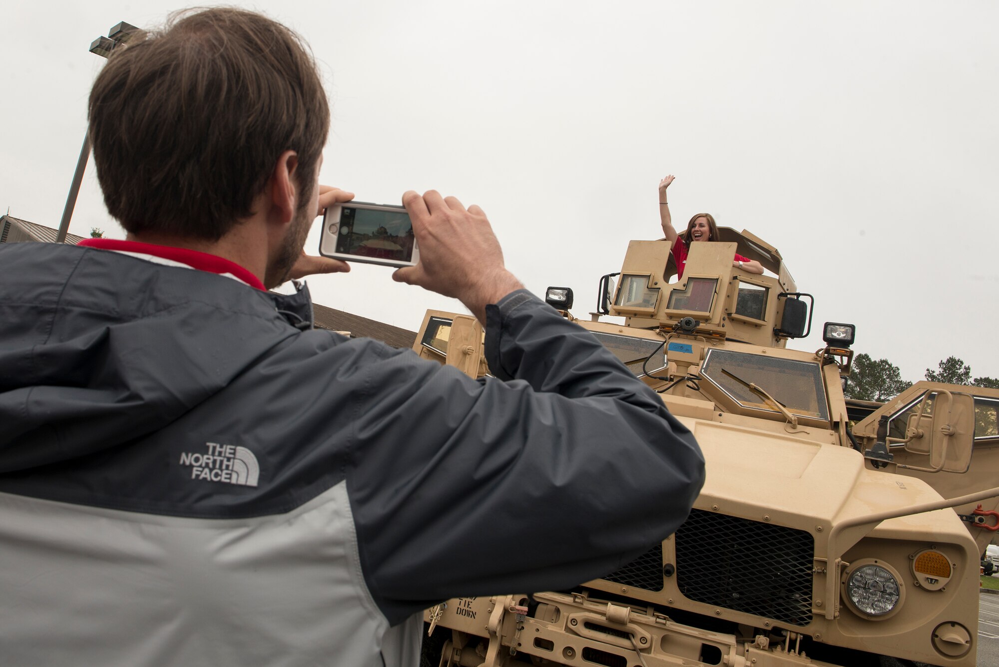 Michael Smith, Leadership Lowndes board member, takes a photo of member of the Leadership Lowndes Class of 2015 during their visit March 19, 2015 to Moody Air Force Base, Ga. Leadership Lowndes participants visit the base annually in order to gain a better understanding of Moody’s mission capabilities.  (U.S. Air Force photo by Andrea Jenkins/Released).
