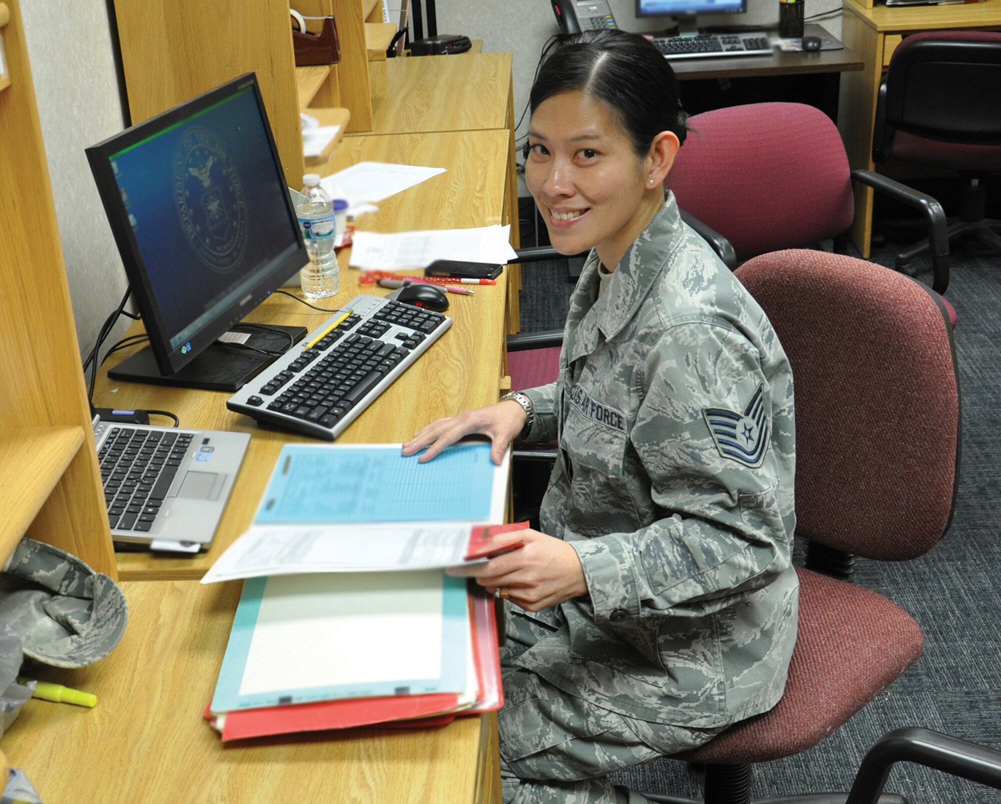 WRIGHT-PATTERSON AIR FORCE BASE, Ohio – Tech. Sgt. Herodina Lu, 445th Aerospace Medicine Squadron dental assistant craftsman, is the 445th Airlift Wing December 2014 Spotlight Performer. (U.S. Air Force photo/Maj. Demetrius Smith)