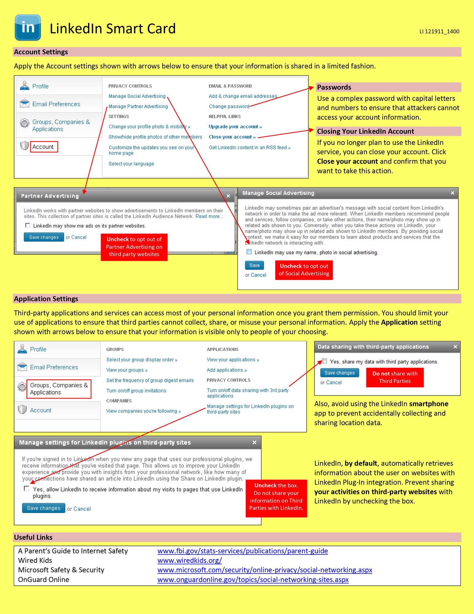 LinkedIn Smart Card page 2 (U.S. Air Force graphic)