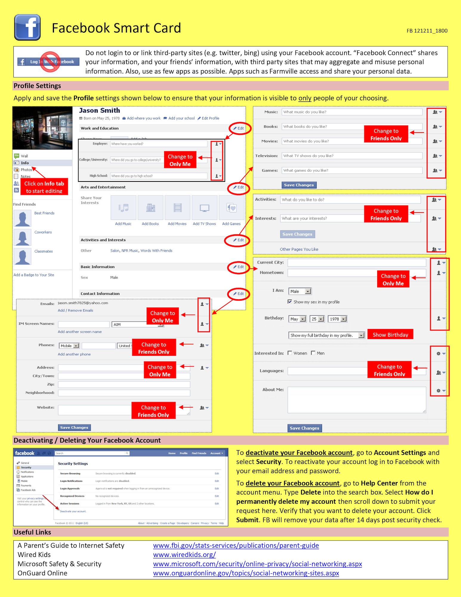 Facebook Smart Card page 2 (U.S. Air Force graphic)