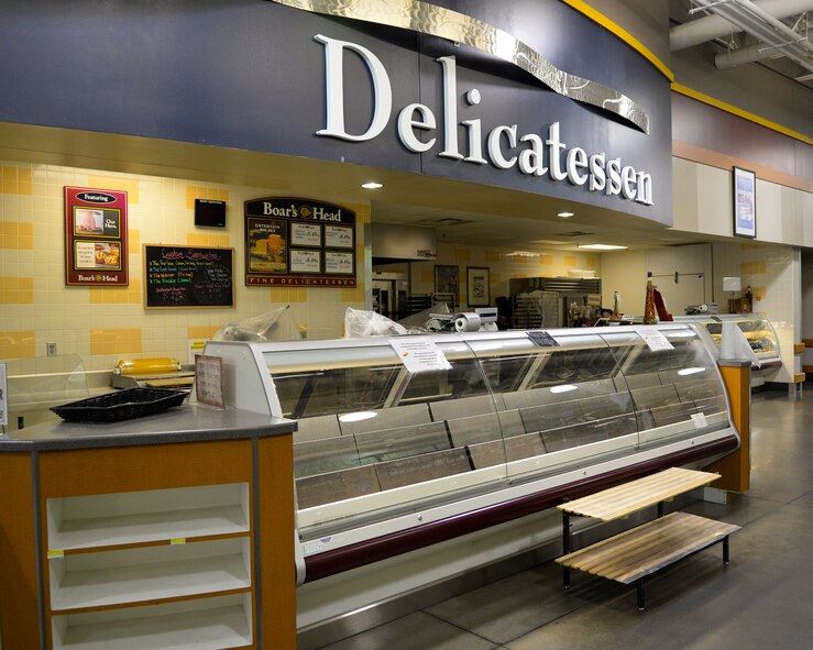 The Defense Commissary Agency operates a worldwide chain of commissaries providing groceries to military personnel, retirees and their families in a safe and secure shopping environment. Customers have been seeing empty shelves at the deli and bakery counters at the Barksdale Commissary since March 20. The Defense Commissary Agency has terminated two Nayyarsons Corp. contracts, affecting deli and bakery services across 22 commissaries nationwide. (U.S. Air Force photo/Senior Airman Benjamin Raughton)