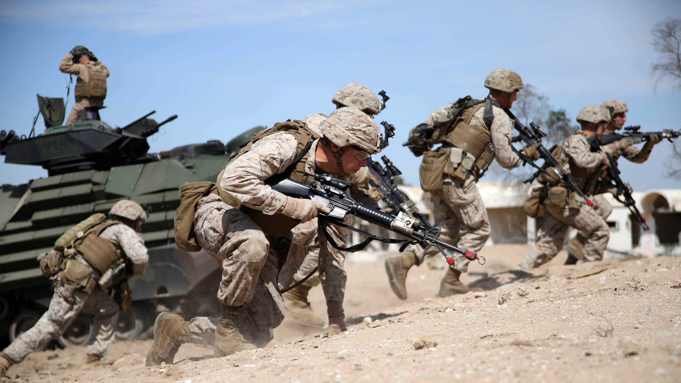 Marines In Combat Wallpaper