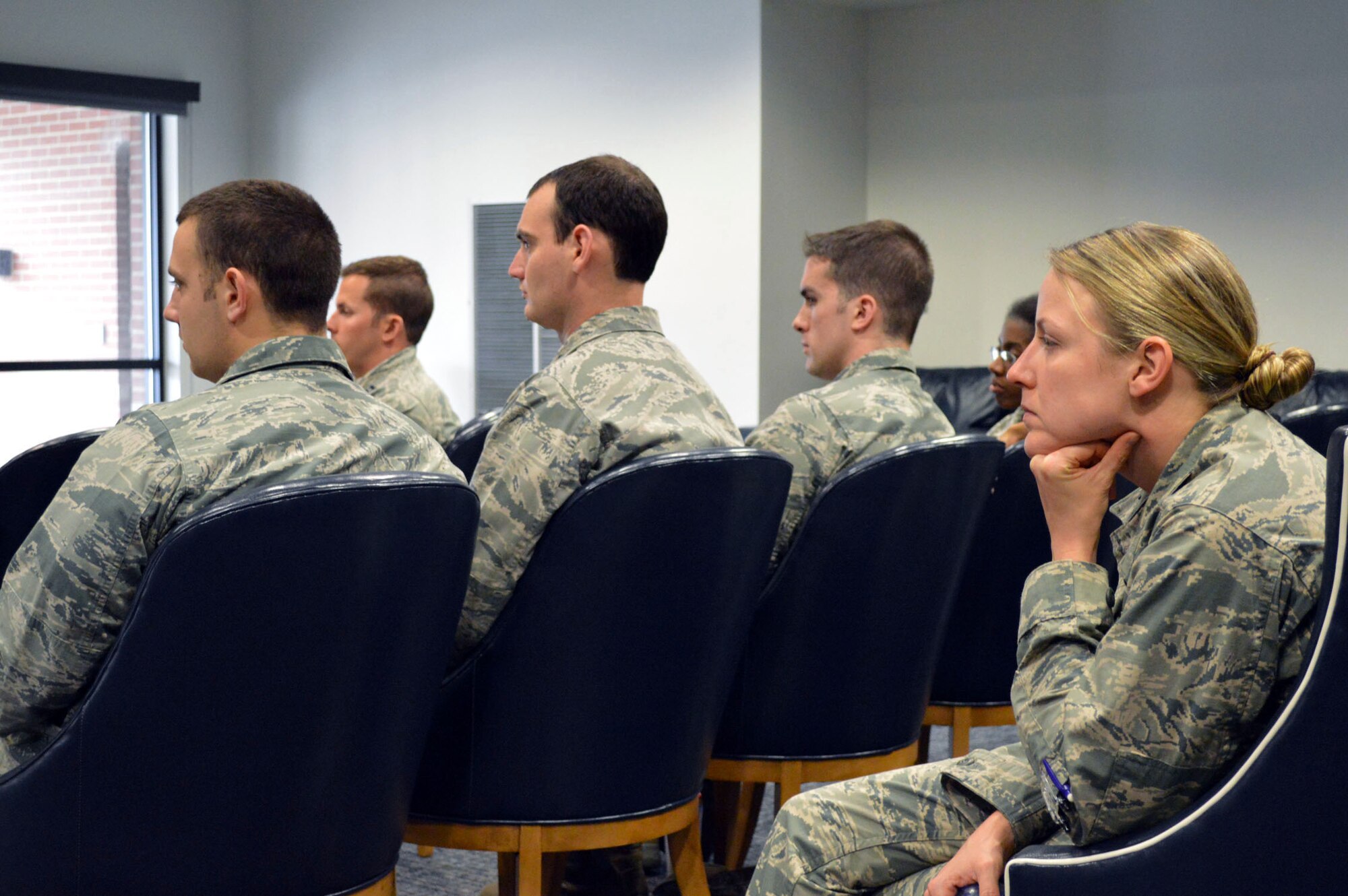 Fifteen Pope company-grade officers participate in a three-day professional development seminar Mar. 17-19, held at the Airman’s Center, Pope Army Airfield, N.C. (U.S. Air Force photo/Marvin Krause)