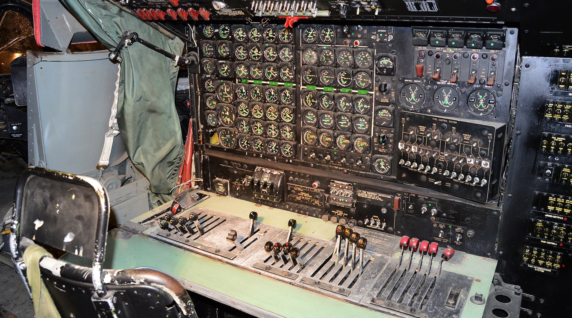 DAYTON, Ohio - Douglas C-124C Globemaster II cockpit in the Korean War Gallery  at the National Museum of the U.S. Air Force. (U.S. Air Force photo)