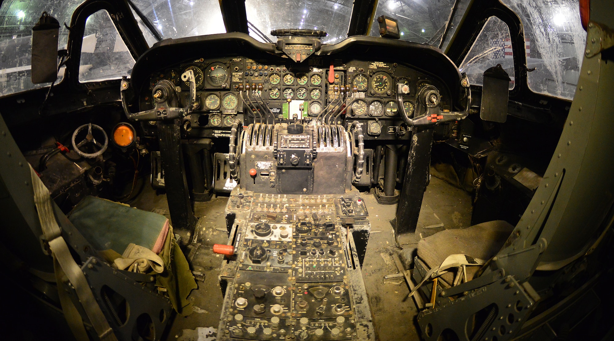 DAYTON, Ohio - Douglas C-124C Globemaster II cockpit in the Korean War Gallery  at the National Museum of the U.S. Air Force. (U.S. Air Force photo)