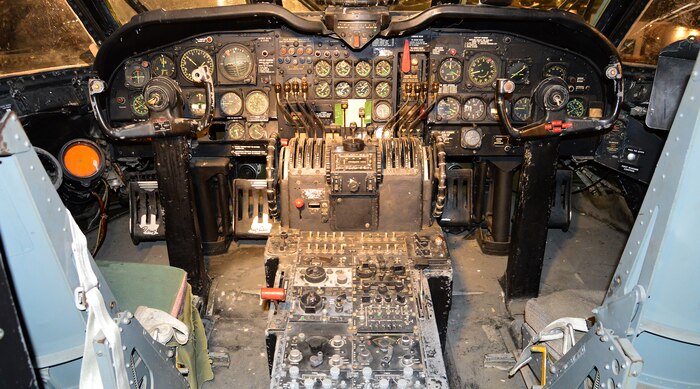 DAYTON, Ohio - Douglas C-124C Globemaster II cockpit in the Korean War Gallery  at the National Museum of the U.S. Air Force. (U.S. Air Force photo)