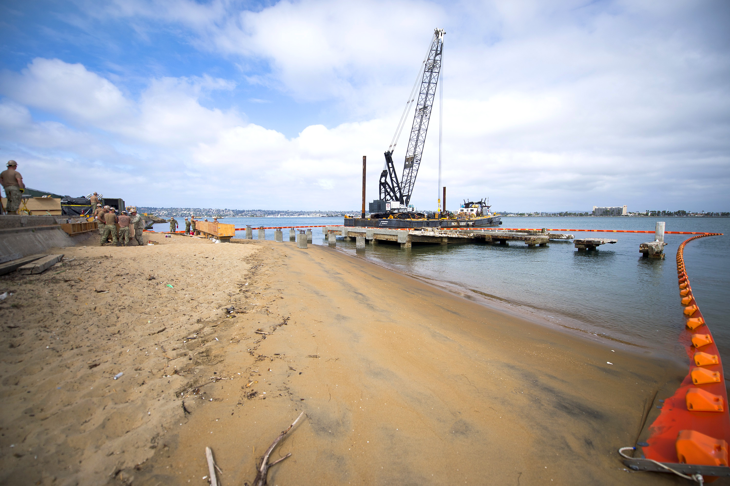 Navy Seabees Reconstruct A Historic Seaplane Ramp At Naval Air Station