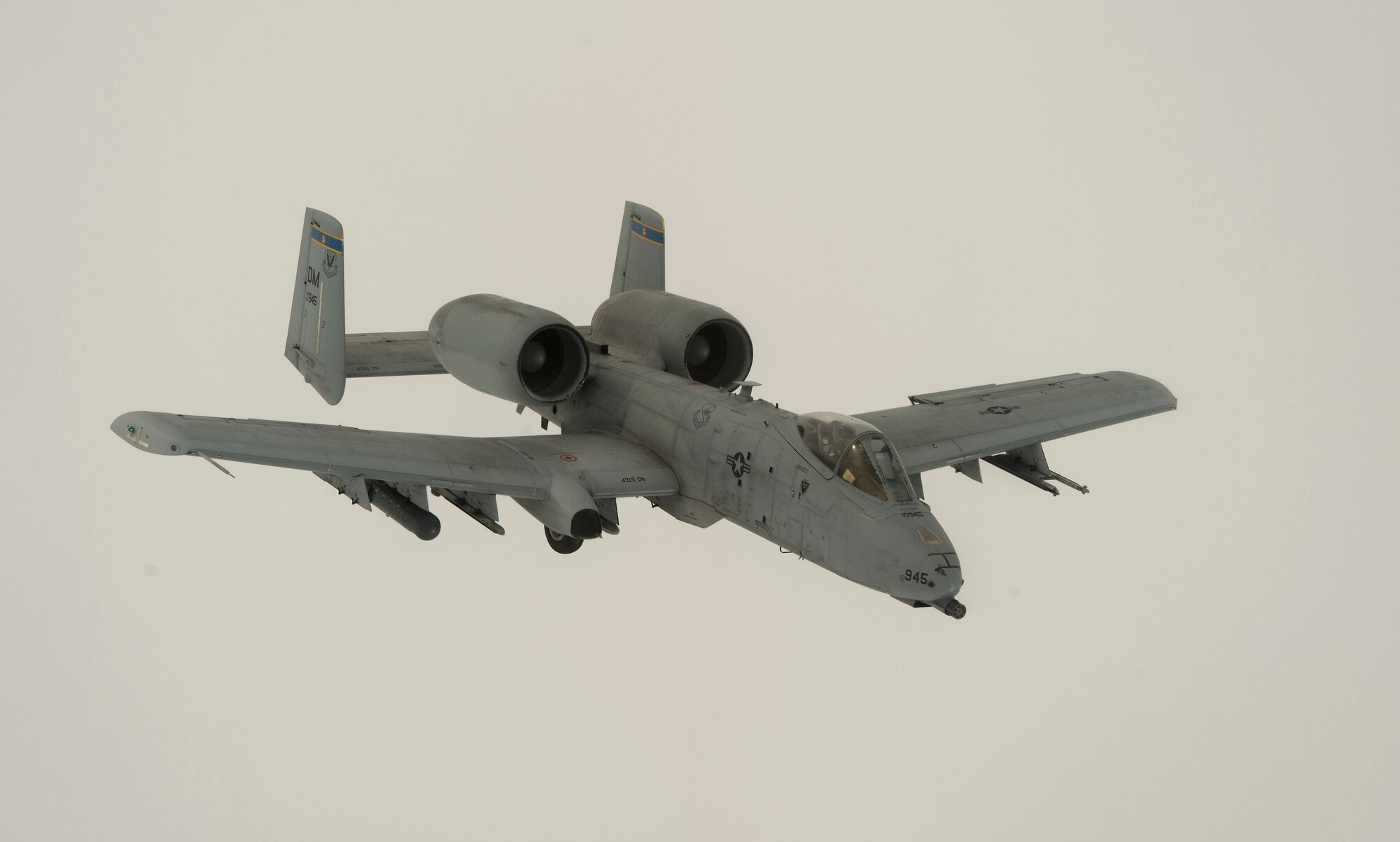 A pilot from the 354th Expeditionary Fighter Squadron flies an A-10 Thunderbolt II during a training sortie above the Netherlands, March 25, 2015. The A-10s deployed as part of a theater security package in support of Operation Atlantic Resolve. The deployment of fighters throughout the region brings additional combat capable forces to Europe, which are able to respond to a wide variety of operations. The Air Force’s forward presence in Europe gives the U.S. the support infrastructure to increase current force and build new and deeper partnerships across the continent. (U.S. Air Force photo/Senior Airman Damon Kasberg)