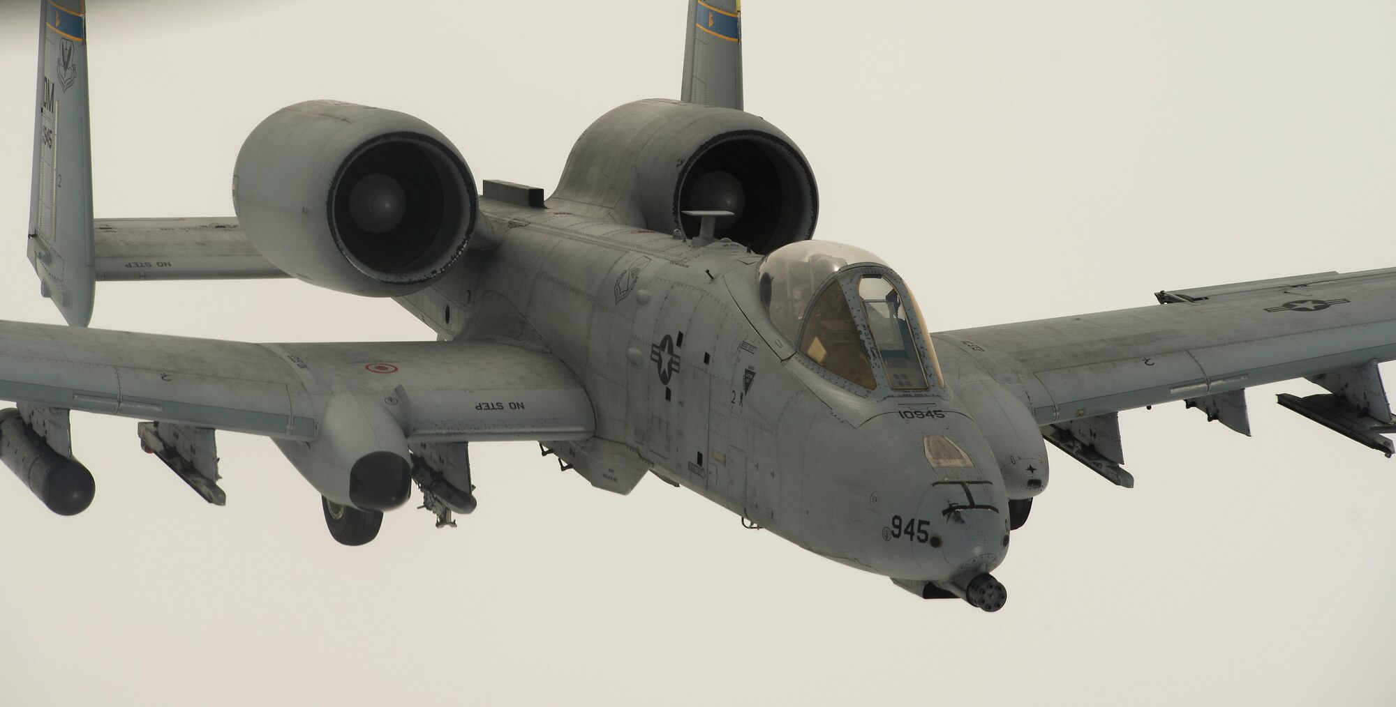 A pilot from the 354th Expeditionary Fighter Squadron flies an A-10 Thunderbolt II during a training sortie above the Netherlands, March 25, 2015. The A-10s deployed as part of a theater security package in support of Operation Atlantic Resolve. The deployment of fighters throughout the region brings additional combat capable forces to Europe, which are able to respond to a wide variety of operations. The Air Force’s forward presence in Europe gives the U.S. the support infrastructure to increase current force and build new and deeper partnerships across the continent. (U.S. Air Force photo/Senior Airman Damon Kasberg)