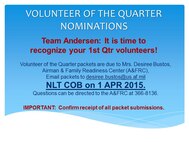 Volunteer of the Quarter