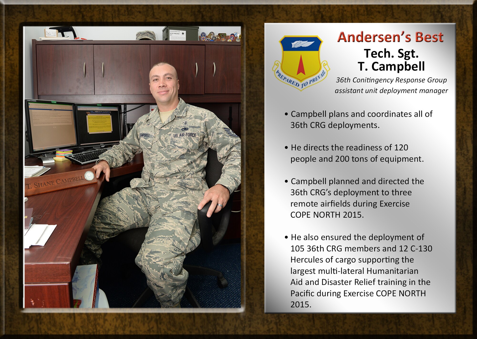 Team Andersen's Best Tech. Sgt. T. Campbell