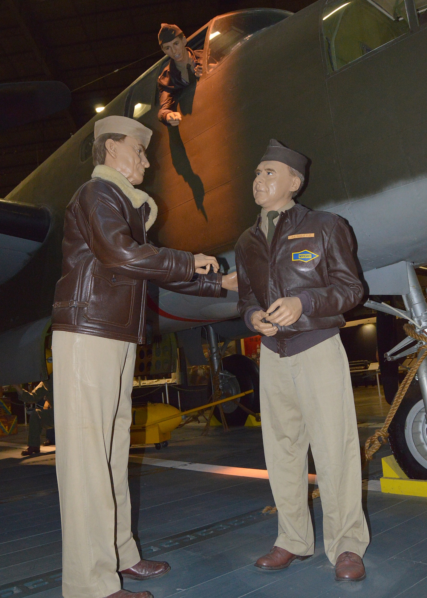 DAYTON, Ohio -- North American B-25B Mitchell and Doolittle Raiders diorama in the World War II Gallery at the National Museum of the United States Air Force. (U.S. Air Force photo)