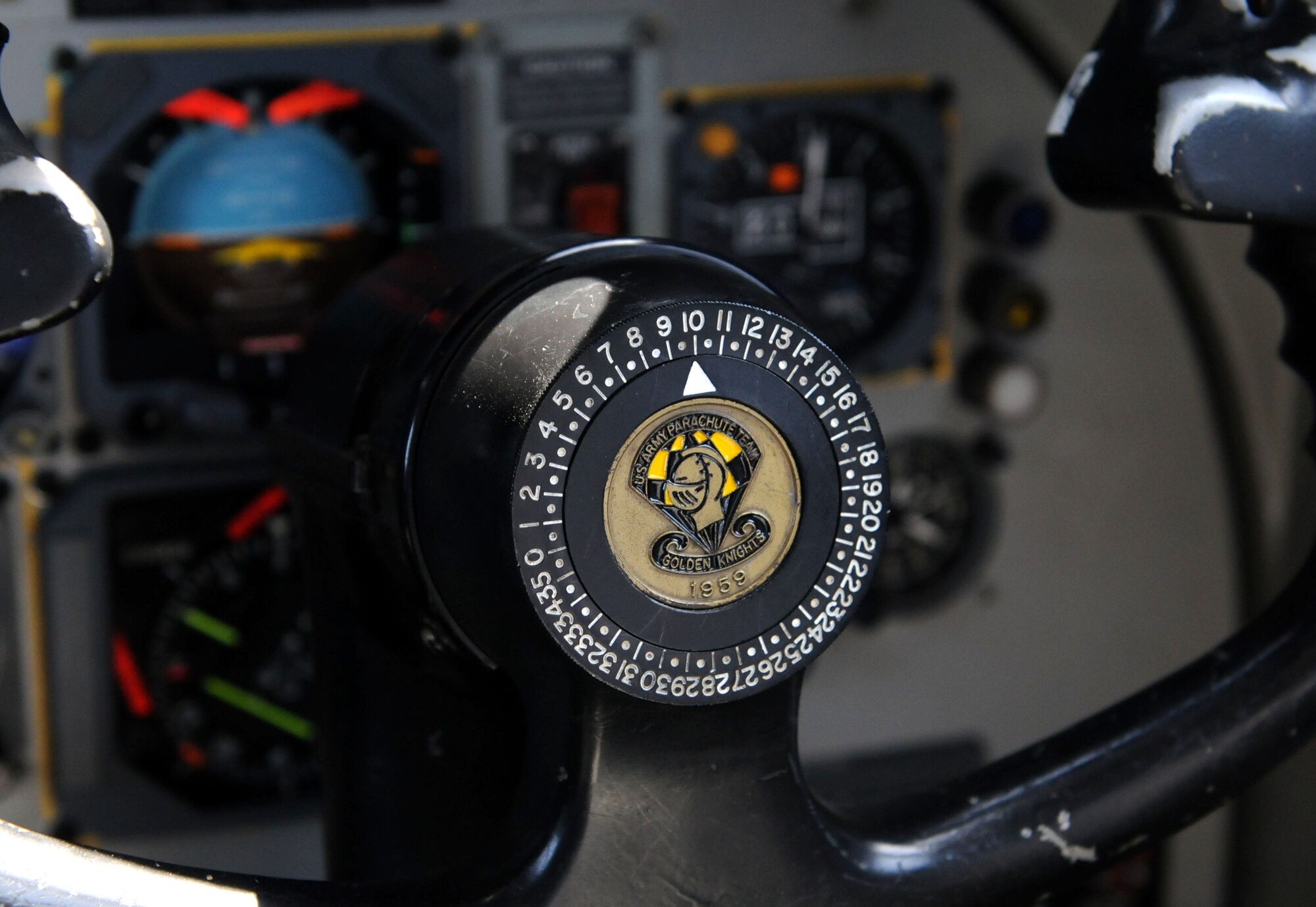 The U.S. Army Parachute Team “Golden Knights” Team Black C-31A sits ready to take flight before the team’s afternoon performance at the 2015 Keesler Air Show/Open House, March 28, 2015, Keesler Air Force Base, Miss. This was Keesler’s first air show since 2011, and featured 17 aerial acts, 27 static displays and was headlined by the U.S. Air Force Thunderbirds Aerial Demonstration Team. (U.S. Air Force photo by Airman 1st Class Duncan McElroy)