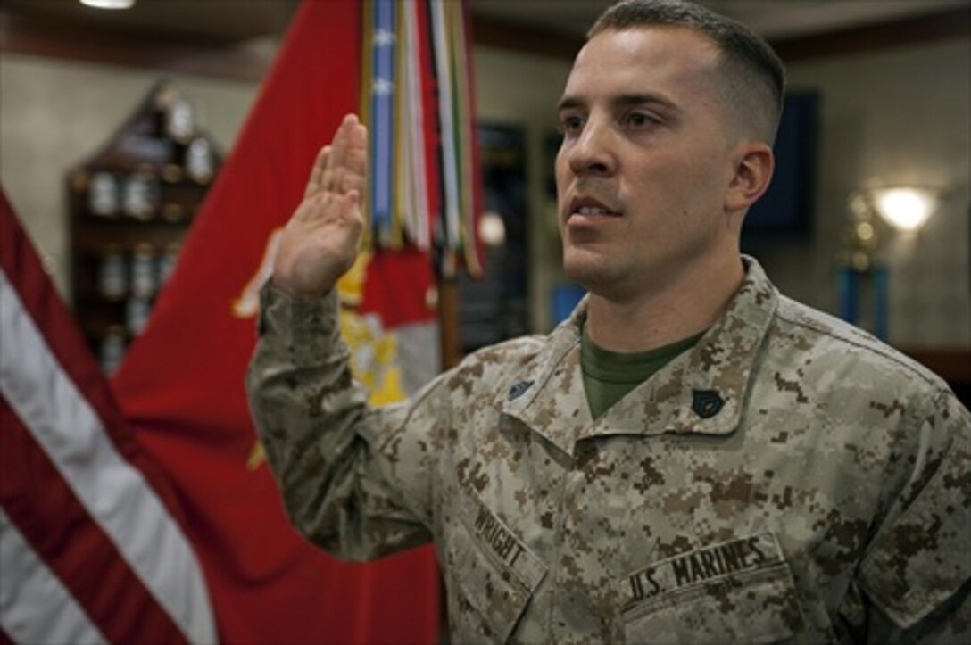 Marine administrative message 160/15 announces the fiscal year 2015 Reserve Career Transition command visits will be conducted from April through July 2015, at designated commands. (U.S. Marine Corps Photo by Cpl. Jeremy Ware/Released) 