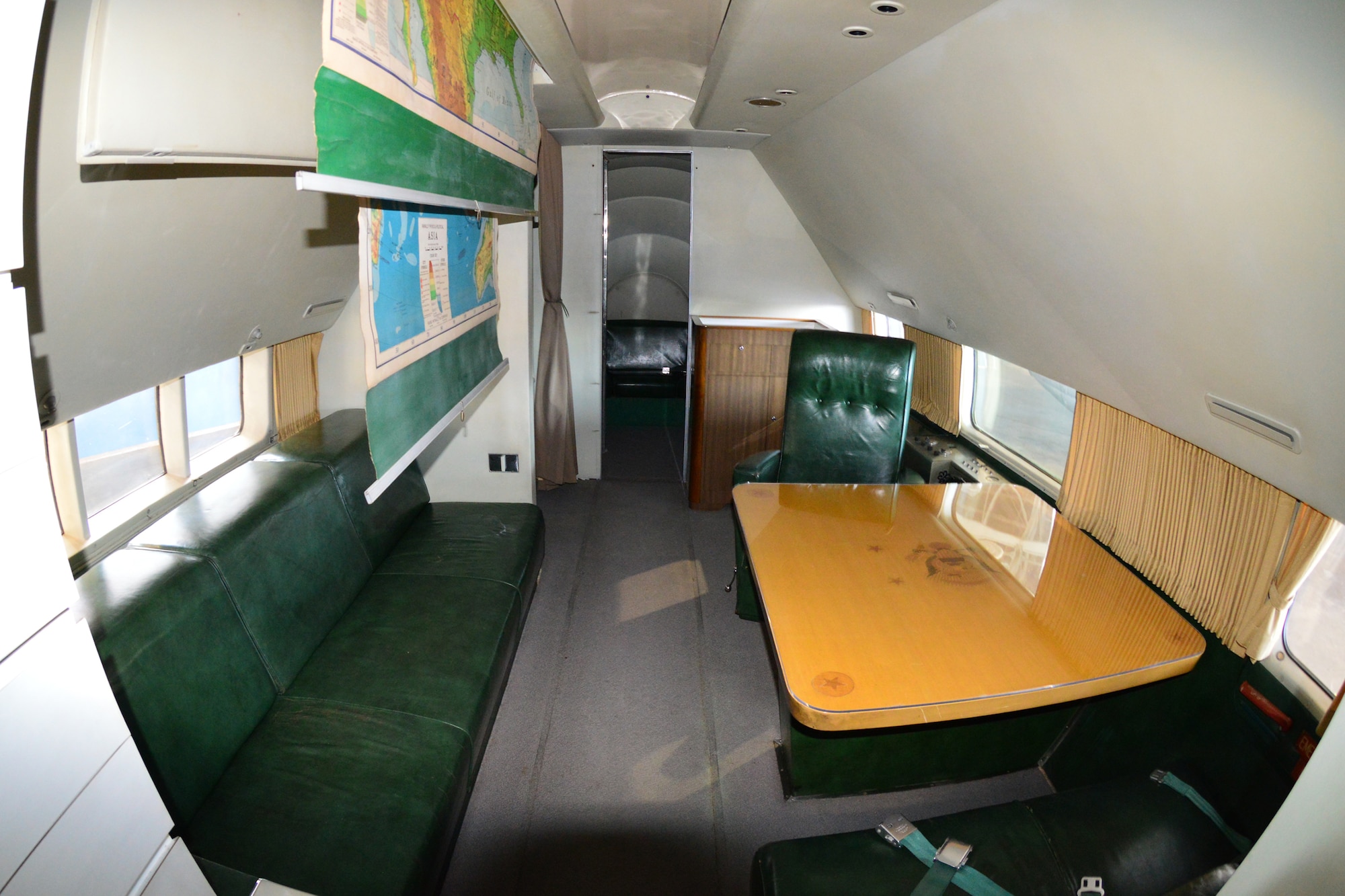DAYTON, Ohio -- Douglas VC-118 "Independence" interior view in the Presidential Gallery at the National Museum of the United States Air Force. (U.S. Air Force photo by Ken LaRock) 