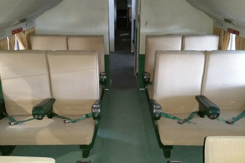 DAYTON, Ohio -- Douglas VC-118 "Independence" interior view in the Presidential Gallery at the National Museum of the United States Air Force. (U.S. Air Force photo by Ken LaRock) 