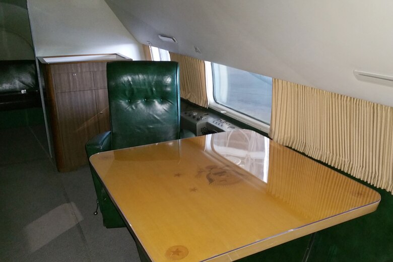 DAYTON, Ohio -- Douglas VC-118 "Independence" interior view in the Presidential Gallery at the National Museum of the United States Air Force. (U.S. Air Force photo by Ken LaRock) 