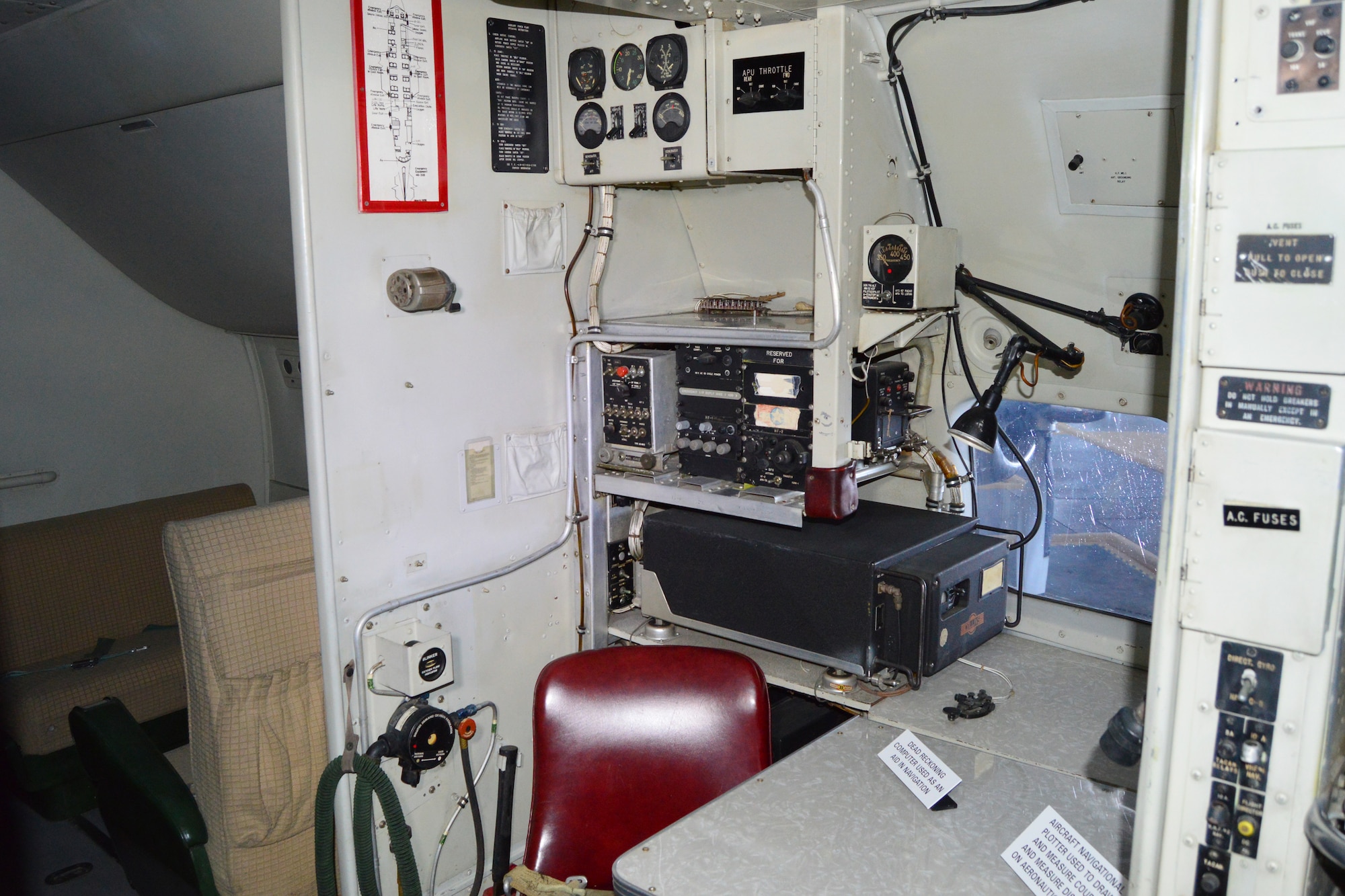 DAYTON, Ohio -- Douglas VC-118 "Independence" cockpit in the Presidential Gallery at the National Museum of the United States Air Force. (U.S. Air Force photo by Ken LaRock) 