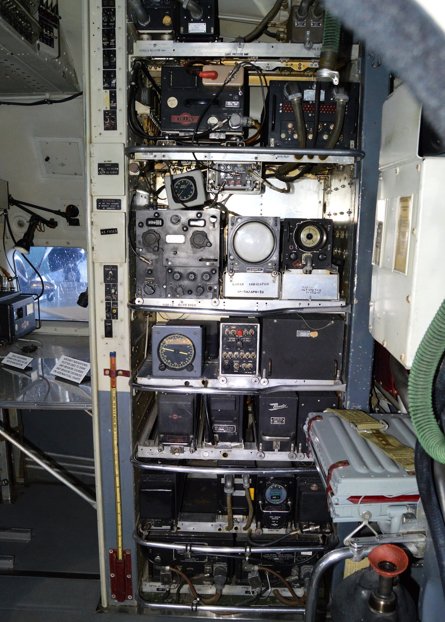 DAYTON, Ohio -- Douglas VC-118 "Independence" cockpit in the Presidential Gallery at the National Museum of the United States Air Force. (U.S. Air Force photo by Ken LaRock) 