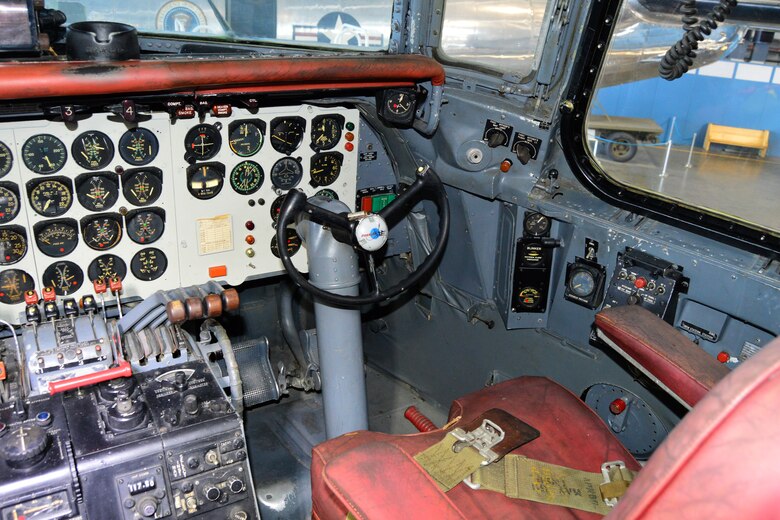 DAYTON, Ohio -- Douglas VC-118 "Independence" cockpit in the Presidential Gallery at the National Museum of the United States Air Force. (U.S. Air Force photo by Ken LaRock) 