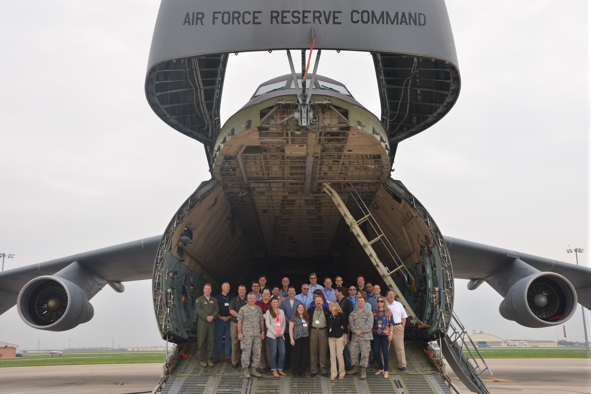 The 433rd Airlift Wing here hosted more than two dozen civic leaders, community partners and honorary commanders from the 927th Air Refueling Wing, MacDill Air Force Base, Florida, March 19-20. On  a two-day educational tour of the Alamo Wing, Joint Base San Antonio-Lackland, and the City of San Antonio. (U.S. Air Force photo/Minnie Jones)
