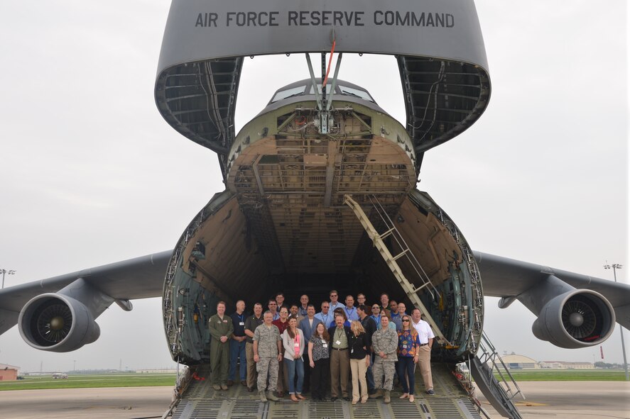 The 433rd Airlift Wing here hosted more than two dozen civic leaders, community partners and honorary commanders from the 927th Air Refueling Wing, MacDill Air Force Base, Florida, March 19-20. On  a two-day educational tour of the Alamo Wing, Joint Base San Antonio-Lackland, and the City of San Antonio. (U.S. Air Force photo/Minnie Jones)
