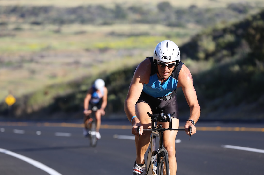 Marine Corps Base Camp Pendleton supported the Ironman 70.3 California Triathlon held on base and in Oceanside, March 28. The Ironman triathlon is an endurance competition that includes 1.2 miles of swimming by Oceanside, 56 miles of biking around Camp Pendleton and a 13.1 mile half-marathon in Oceanside. Over 3,000 athletes from around the world participated in the triathlon, which offered a $60,000 cash prize and qualifying points for the winners. 