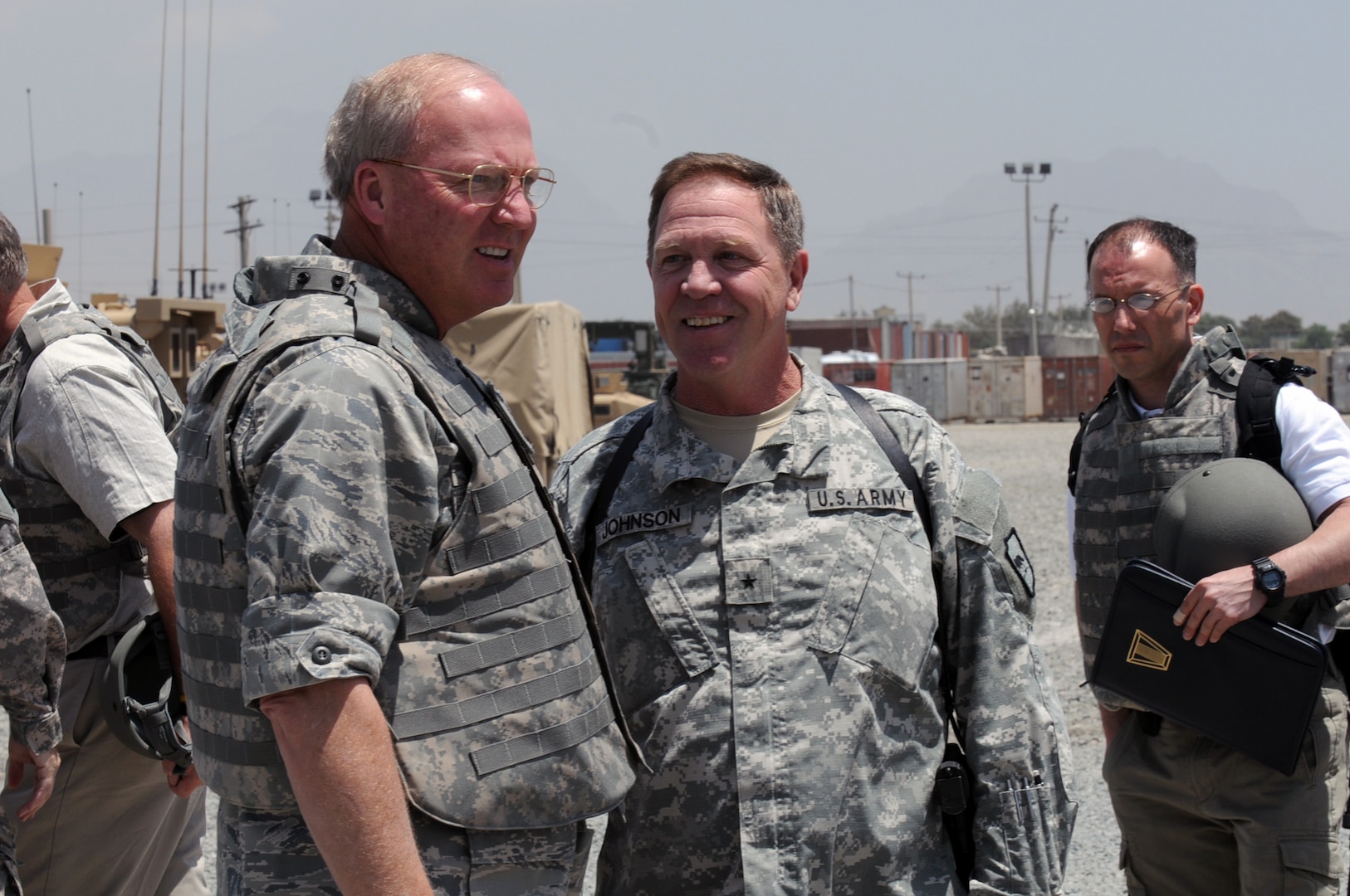Alan Bersin, commissioner of Customs and Border Protection; John Morton, assistant secretary of homeland security for
Immigration and Customs Enforcement, and Air Force Gen. Craig McKinley, the chief of the National Guard Bureau, announce the deployment of 1,200 National Guard troops along the international border in Texas, New Mexico, Arizona and California at the Pentagon on July 19, 2010.