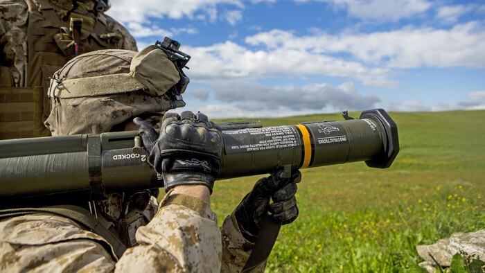 U.S. Marine Corps Lance Cpl. John Hall, a rifleman with Special-Purpose Marine Air-Ground Task Force Crisis Response-Africa, fires an AT-4 anti-armor weapon during a live-fire training exercise in Sierra Del Retin, Spain, March 24, 2015. Marines with SPMAGTF-CR-AF conducted a live-fire training exercise at the Spanish Marines’ training facility to maintain and uphold their infantryman skills. 