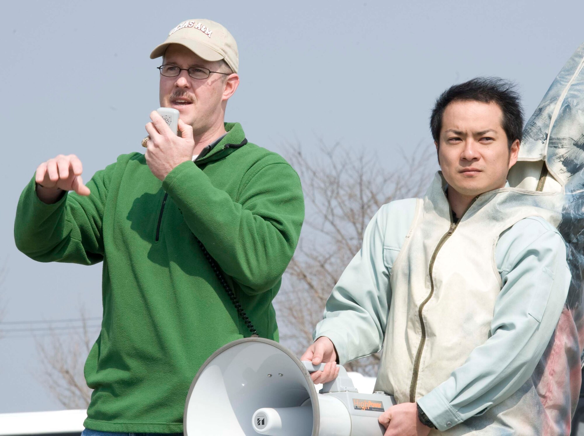 U.S. Air Force Lt. Col. Max Johnson, 35th Civil Engineer Squadron commander, gives opening remarks during the 17th Annual Baby Salmon Release at the Oirase Salmon Park, Japan, March 28, 2015. Johnson spoke about the importance of caring for and appreciating Earth’s natural environment. (U.S. Air Force photo by Airman 1st Class Jordyn Rucker/Released)