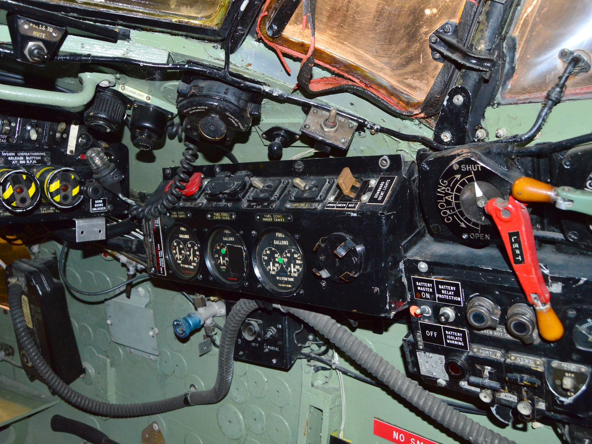 DAYTON, Ohio - De Havilland DH 98 cockpit in the WWII Gallery at the National Museum of the U.S. Air Force. (U.S. Air Force photo by Ken LaRock)