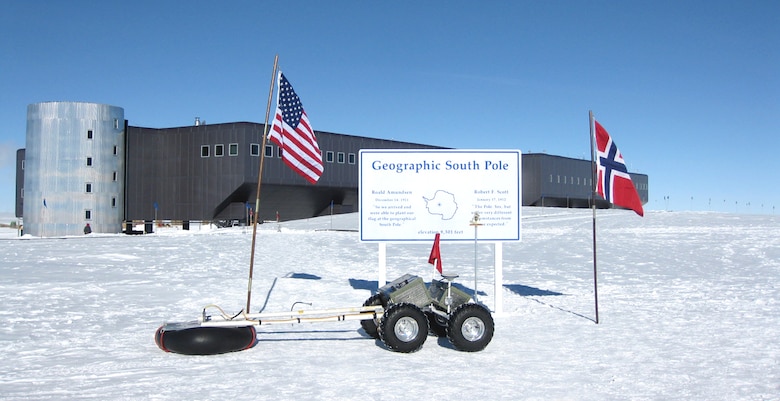 The Yeti rover at the South Pole.