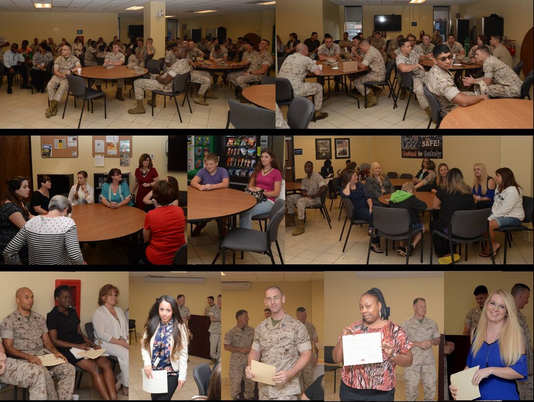 Volunteers aboard Marine Corps Logistics Base Albany and from around the community receive certificates for their participation, time and services rendered to programs and initiatives in a ceremony, here, April 30. More than 130 recipients were honored at the ceremony, which was held in Marine Corps Logistics Command’s Multi-Purpose Room, Building 3700, at MCLB Albany. Some honorees received several individual awards for volunteering in multiple organizations and programs.
