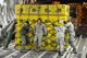 Airmen from March Air Reserve Base, Calif., and Joint Base Charleston, S.C., reposition a pallet of cargo on a C-17 Globemaster III aircraft at March ARB, Calif., April 26, 2015. The equipment includes sonar detection devices, heavy concrete cutting equipment, generators and more that will be used by an elite 57-person team, known as the Urban Search and Rescue Task Force 2 (CA-TF2), in support of earthquake emergency rescue operations in Nepal. (U.S. Air Force photo/Senior Airman Russell S. McMillan)