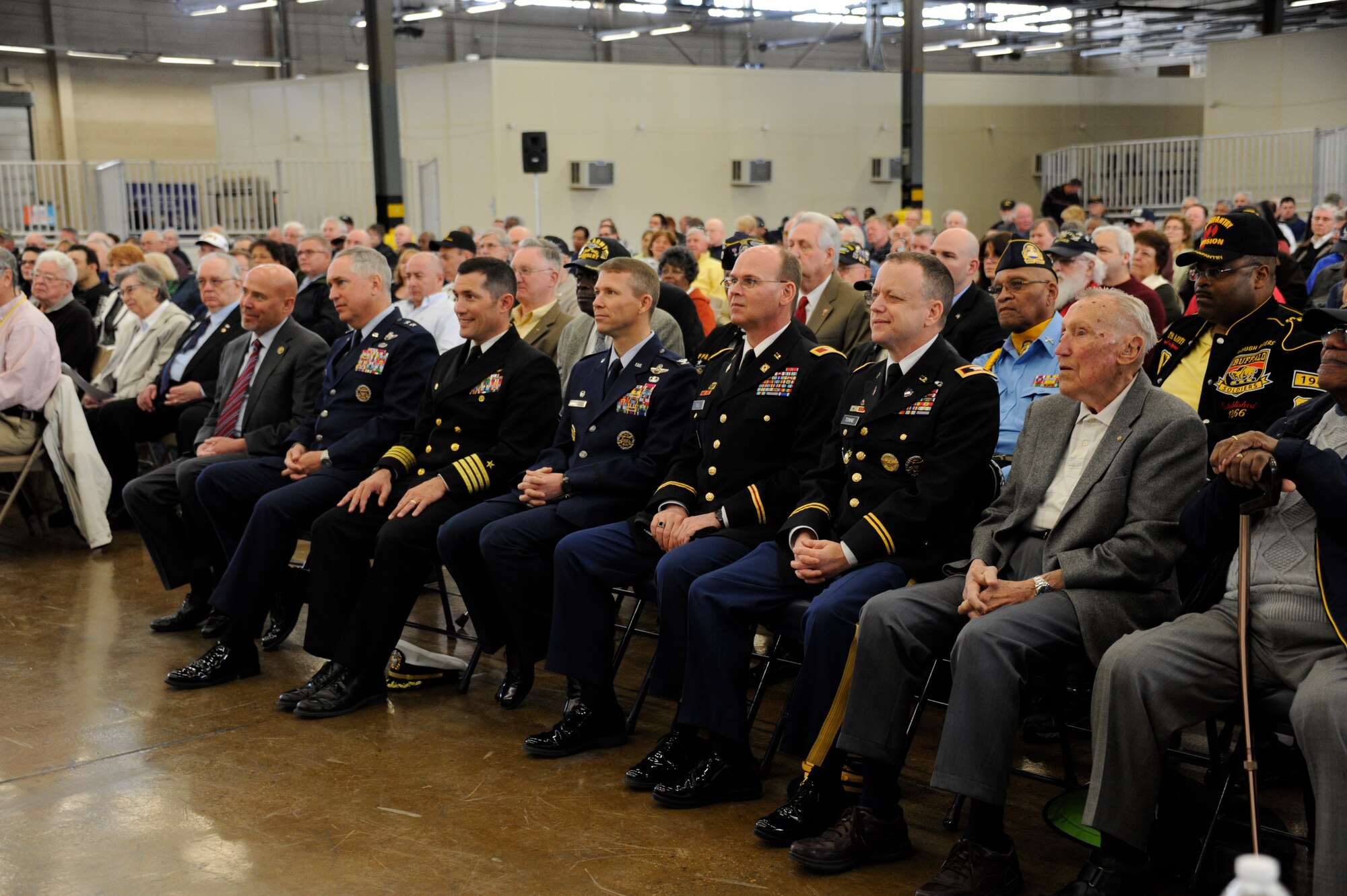 Joint base leaders and more than 700 retirees attended the first Joint Retiree Appreciation Day held at Joint Base McGuire-Dix-Lakehurst for veterans from all military branches March 25, 2015. (U.S. Air Force photo by Pascual Flores/Released)