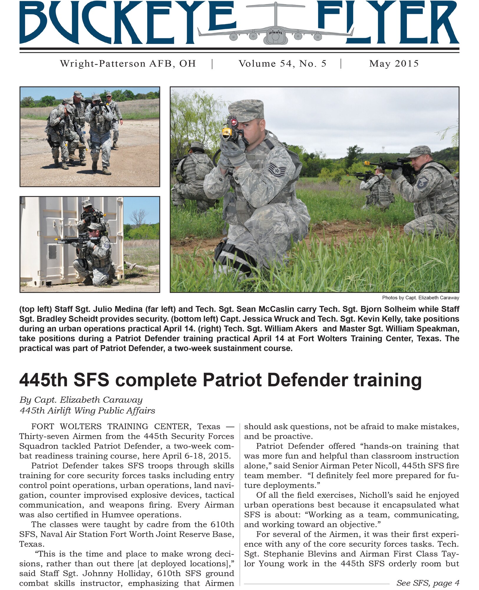 WRIGHT-PATTERSON AIR FORCE BASE, Ohio - The Buckeye Flyer is the official publication of the 445th Airlift Wing and includes eight pages of stories, photos and features. (U.S. Air Force photo)