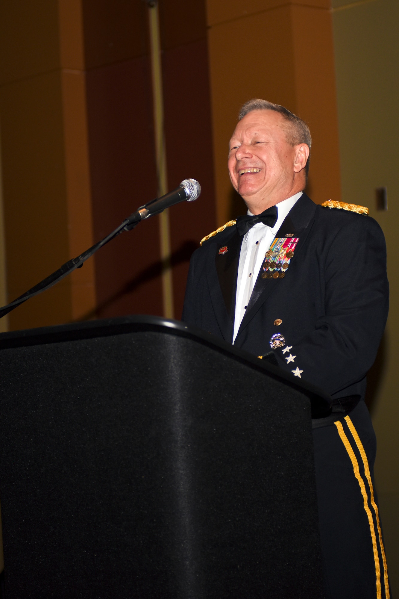 U.S. Army Gen. Frank J. Grass, Chief of the National Guard Bureau, attended the Ohio National Guard Association and Ohio National Guard Enlisted Association Spring Dinner Dance, Columbus, Ohio, April 25, 2015. Gen. Grass was the guest speaker at the event which is held annually for association members in both the Air and Army National Guard. (U.S. National Guard photo by Senior Airman Wendy Kuhn/Released)