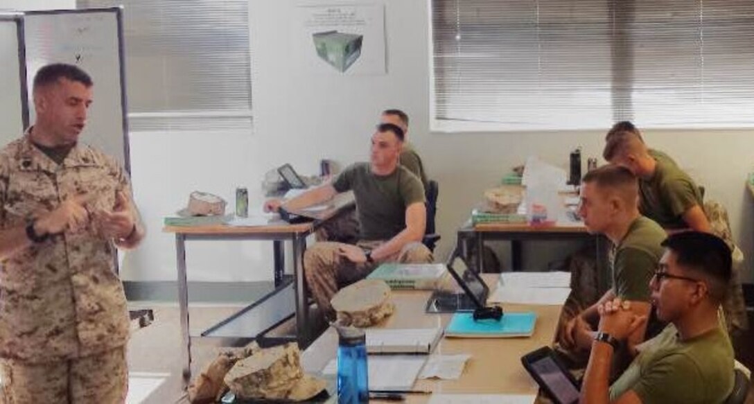 Marines from BRACT 3-15 learn about electrical theory.