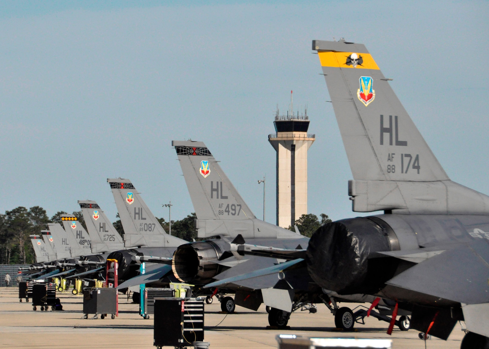 Nearly 300 personnel from the 419th and 388th Fighter Wings are participating in Emerald Warrior, at Eglin AFB Fla. this week. Emerald Warrior is a special operations training exercise to simulate the rigors of war and enhance combat skills. The wings brought 12 F-16’s and will provide the exercise’s only combat air support. (U.S. Air Force photo/Staff Sgt. Crystal Charriere)