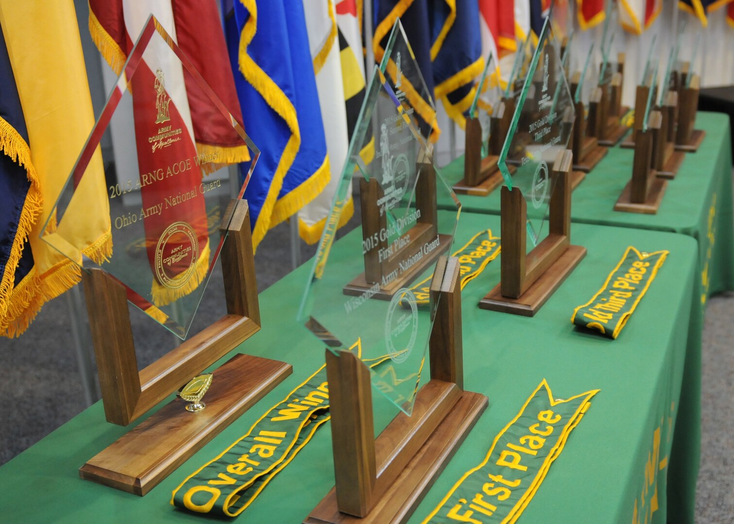 The Army National Guard recognizes Communities of Excellence at an award ceremony held at the Army National Guard Readiness Center in Arlington, Va., April 29, 2015. The annual ceremony recognizes states and installations that have improved efficiency and service across the organization.